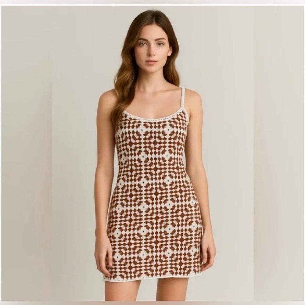 Willow & Wind Crotchet Spaghetti Strap Mini Dress Size small
